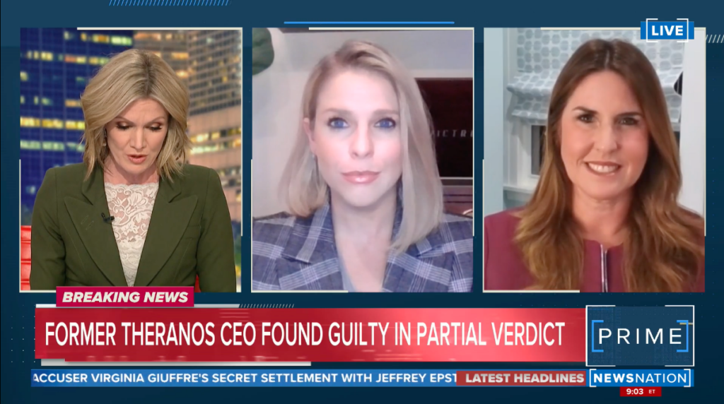 NewsNation – Rachel Fiset on Elizabeth Holme’s Conviction