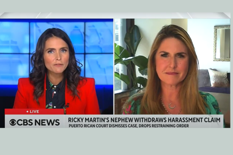 CBS News – Rachel Fiset on Temporary Restraining Order Being Lifted Against Ricky Martin