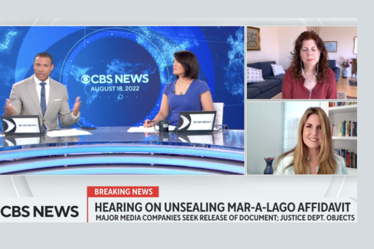 CBS News – Rachel Fiset on Major Media Companies Pushing for Release of Mar-a-Lago Affidavit CBS News – Rachel Fiset on Major Media Companies Pushing for Release of Mar-a-Lago Affidavit