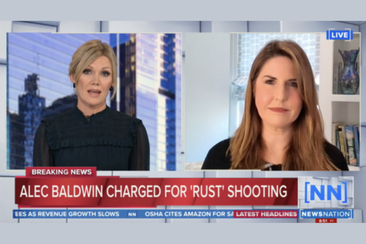 NewsNation – Rachel Fiset on Alec Baldwin Being Charged with Manslaughter in Fatal “Rust” Shooting