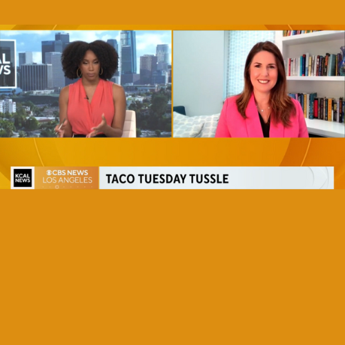 KCAL News, CBS Los Angeles - Rachel Fiset on Legal Battle Over the Phrase “Taco Tuesday”