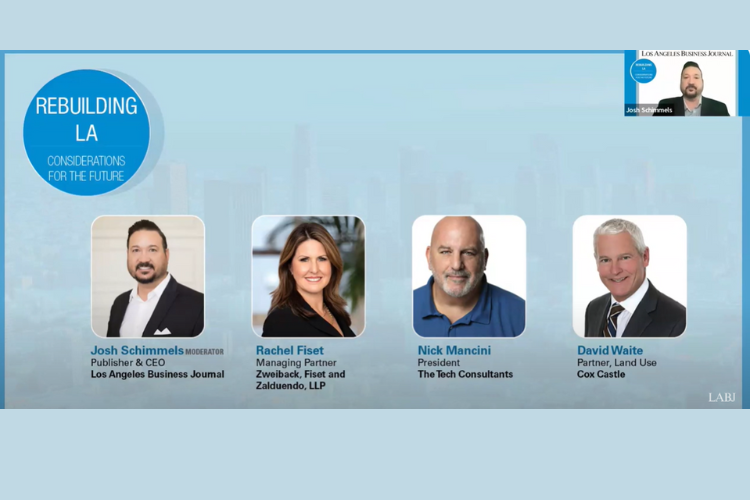 Los Angeles Business Journal - Rachel Fiset Advises on Best Practices for Rebuilding and Recovering After Devastating California Wildfires