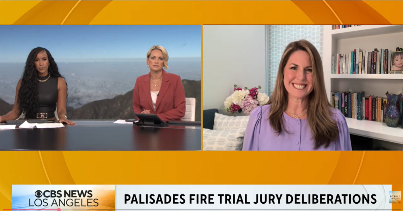 Rachel Fiset on CBS NEWS LA Discusses Palisades Fire Trial Jury Deliberations.