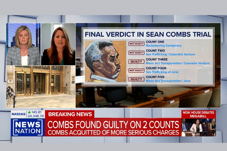 NewsNation – Rachel Fiset on Sean “Diddy” Combs Being Found Guilty of Two Counts NewsNation – Rachel Fiset on Sean “Diddy” Combs Being Found Guilty of Two Counts