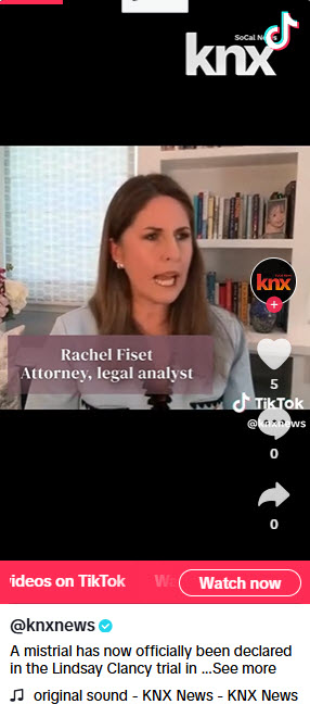 Rachel Fiset on KNX News Discusses the Shocking Mistrial of Lindsay Clancy